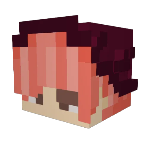 DanniDear Minecraft avatar head, 3D render