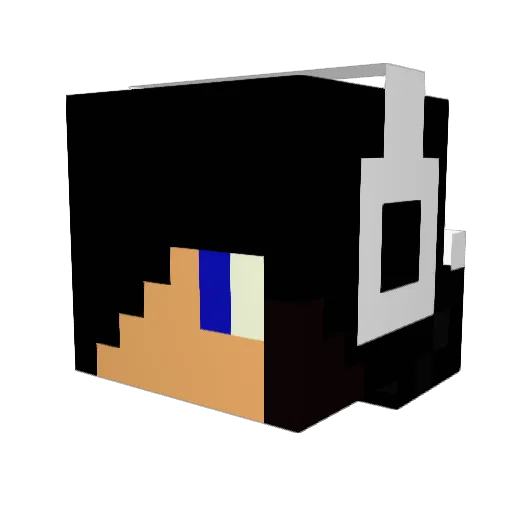 DanniH_XD Minecraft avatar head, 3D render