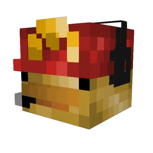 Dannibanany Minecraft avatar head, 3D render