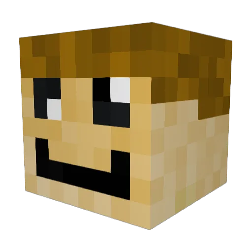 Dannie2402 Minecraft avatar head, 3D render