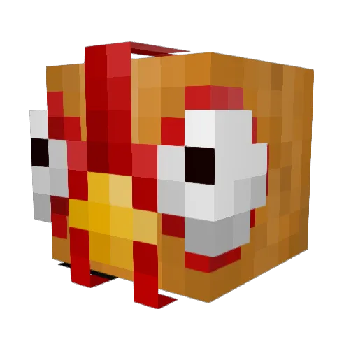 Dannior Minecraft avatar head, 3D render