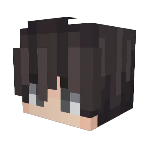 Dannity Minecraft avatar head, 3D render