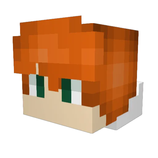 Dannixgm Minecraft avatar head, 3D render