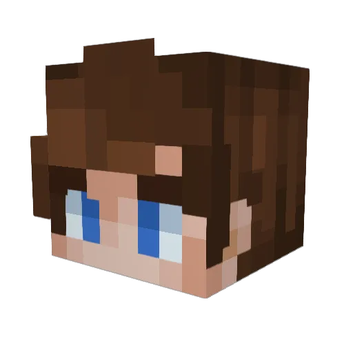 DannjoeXD Minecraft avatar head, 3D render