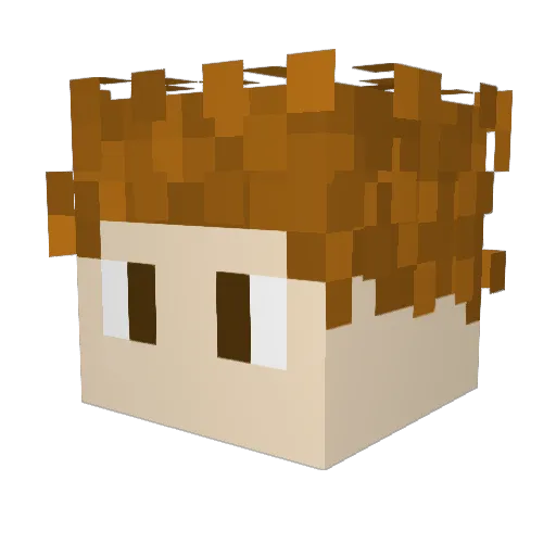Dannlz Minecraft avatar head, 3D render
