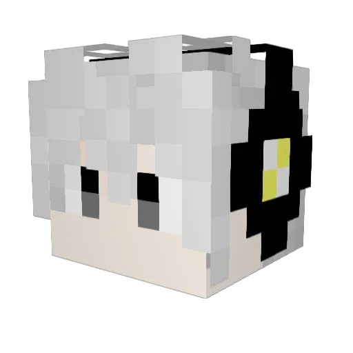 Dannnnnnta Minecraft avatar head, 3D render