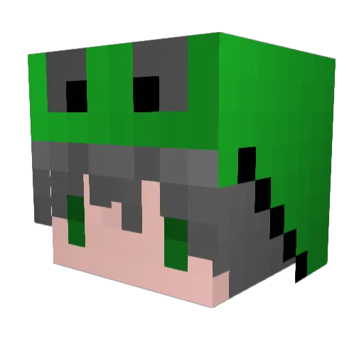 Dannnnny Minecraft avatar head, 3D render