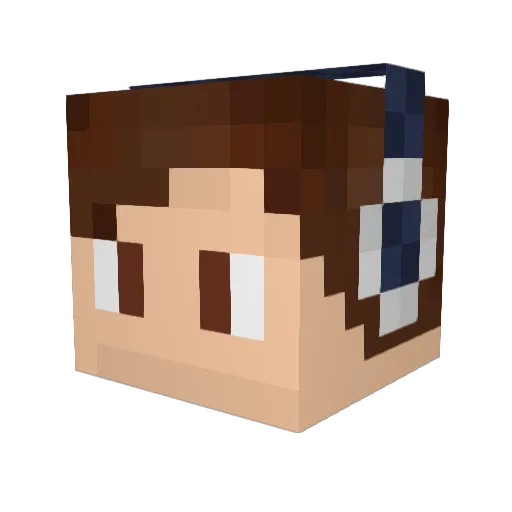Danny4444 Minecraft avatar head, 3D render