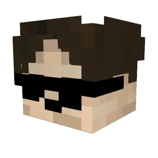 Danny72 Minecraft avatar head, 3D render