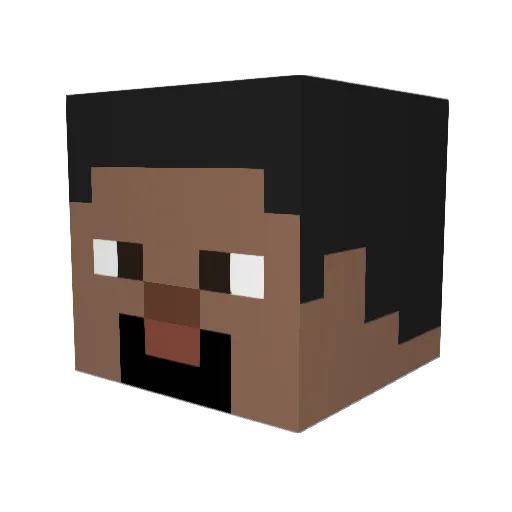 DannyBasket Minecraft avatar head, 3D render