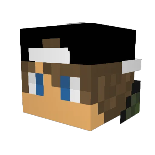 DannyBerg Minecraft avatar head, 3D render