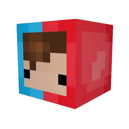 DannyDeej Minecraft avatar head, 3D render