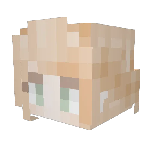 DannyHV Minecraft avatar head, 3D render