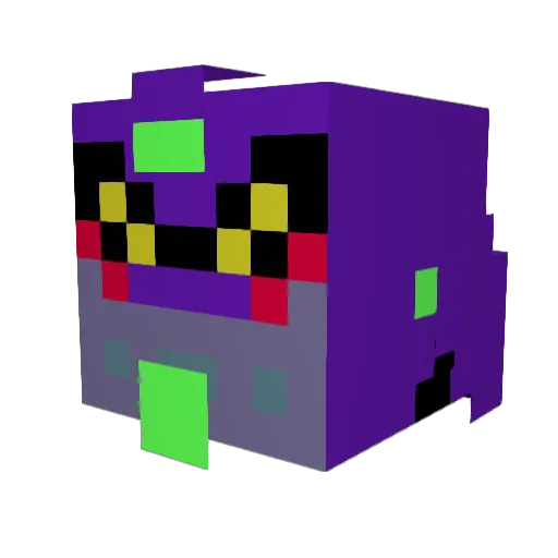 DannyJaeger Minecraft avatar head, 3D render