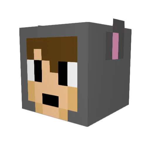 DannyKong Minecraft avatar head, 3D render