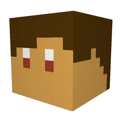 DannyLandzaat Minecraft avatar head, 3D render