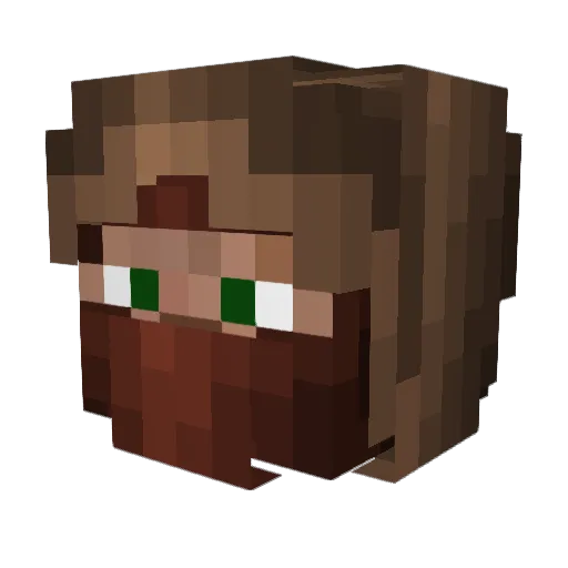 DannyLongfellow_ Minecraft avatar head, 3D render