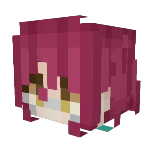 DannyMnd7w7 Minecraft avatar head, 3D render