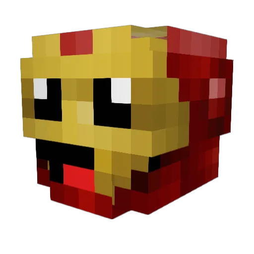 DannyPek Minecraft avatar head, 3D render