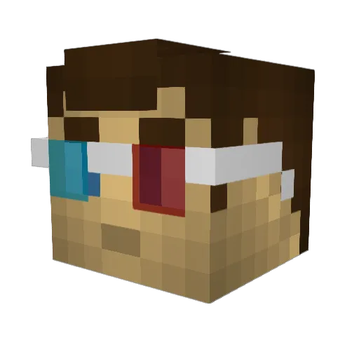 DannyReddington Minecraft avatar head, 3D render