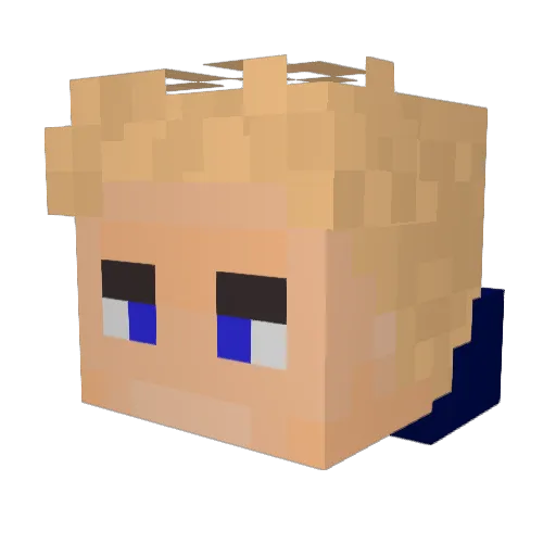 DannyS1707 Minecraft avatar head, 3D render