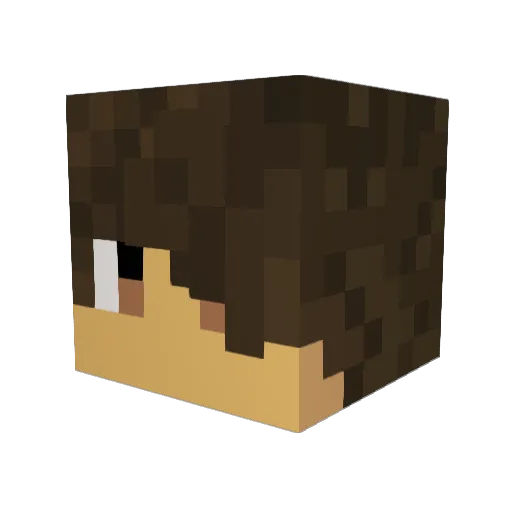 DannyTheValley Minecraft avatar head, 3D render