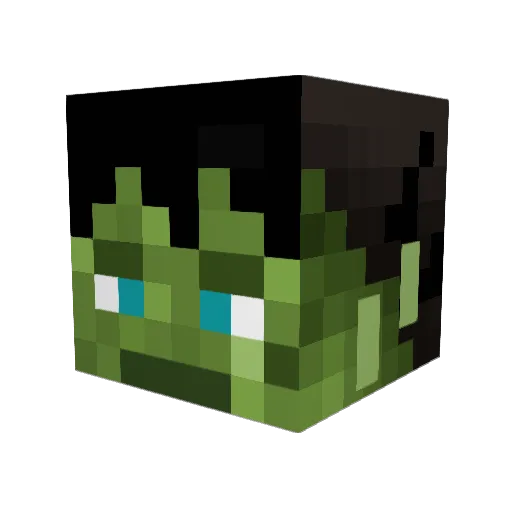 Danny_R2D2 Minecraft avatar head, 3D render