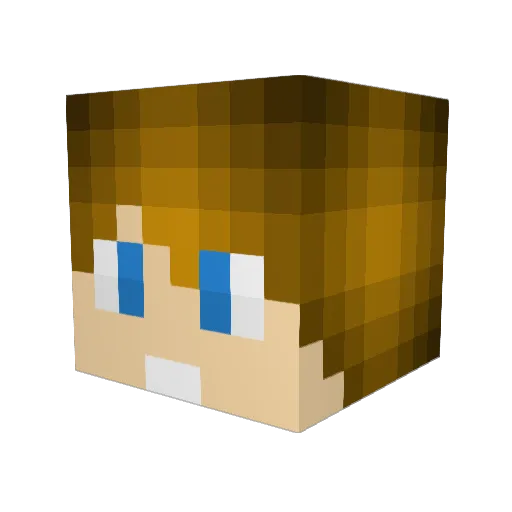 Dannybeat Minecraft avatar head, 3D render