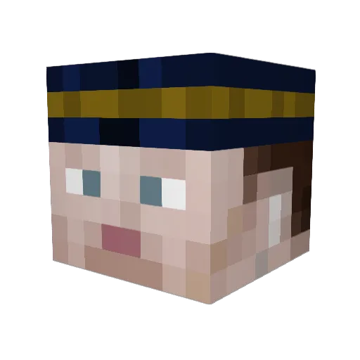 Dannyfsn Minecraft avatar head, 3D render
