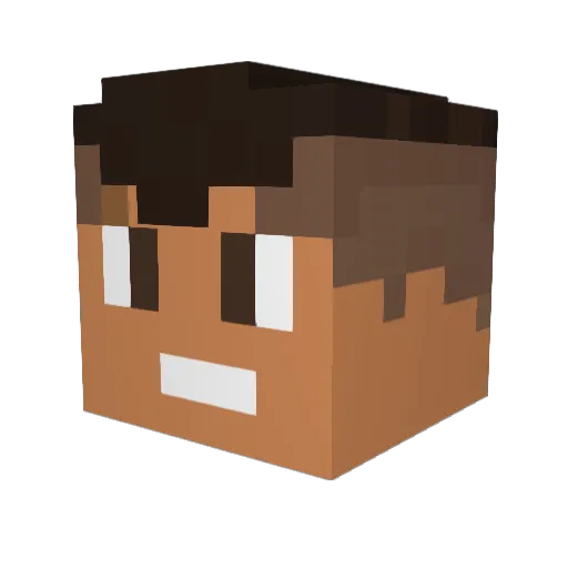 Dannythebeast Minecraft avatar head, 3D render