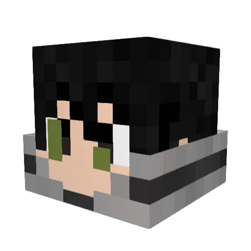 Dannz Minecraft avatar head, 3D render