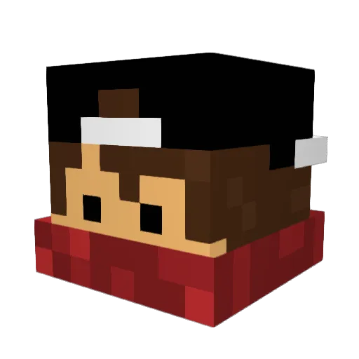 DanoJS Minecraft avatar head, 3D render