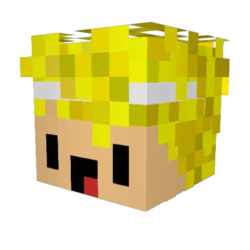 DanoMC Minecraft avatar head, 3D render