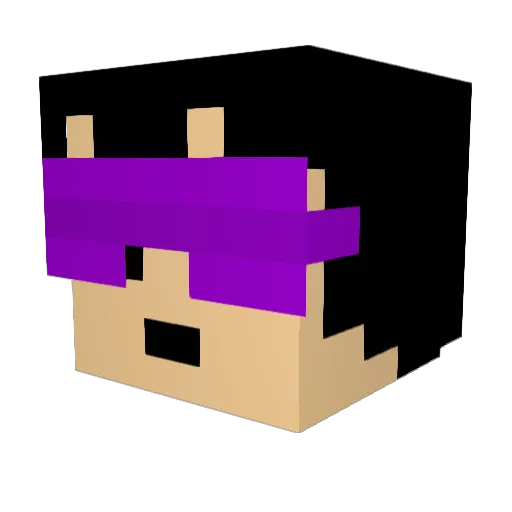 Danobis Minecraft avatar head, 3D render