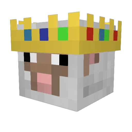 Danoiseenmongool Minecraft avatar head, 3D render