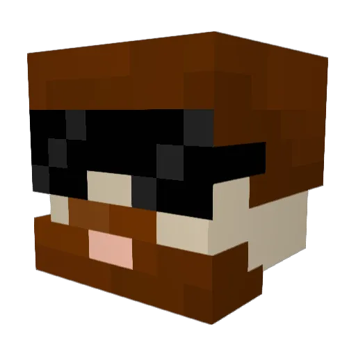 Danoko86 Minecraft avatar head, 3D render