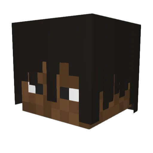 Danone Minecraft avatar head, 3D render
