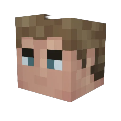 DanoneAzedo Minecraft avatar head, 3D render