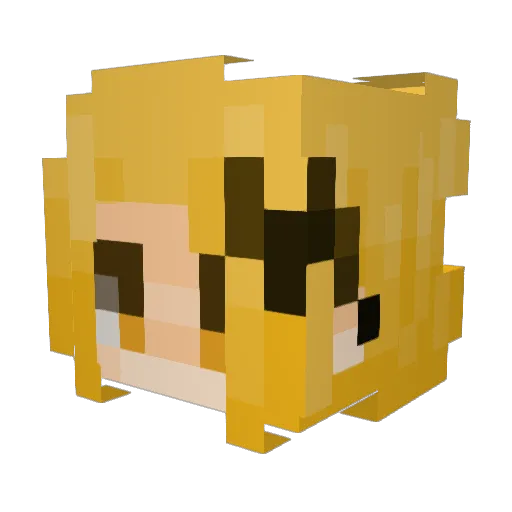 Danoum Minecraft avatar head, 3D render