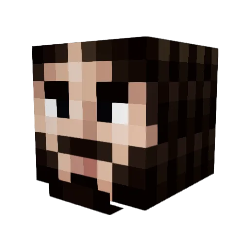 Danpoopking Minecraft avatar head, 3D render
