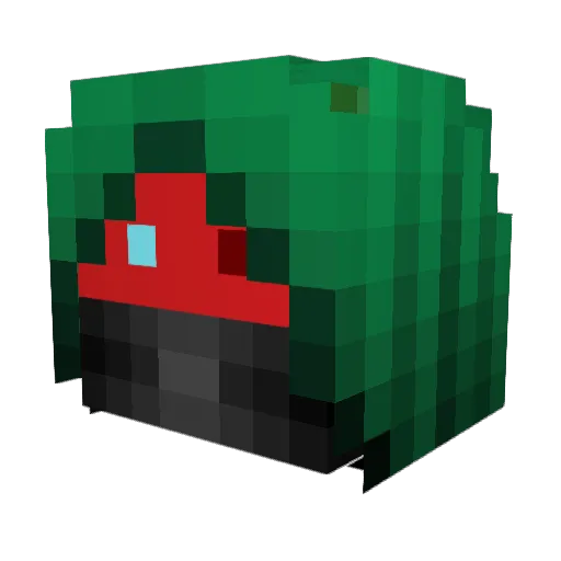 Danrri Minecraft avatar head, 3D render