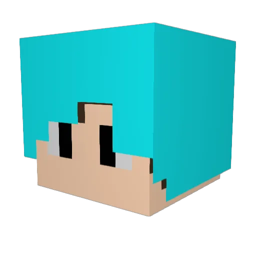 DansAlt8 Minecraft avatar head, 3D render