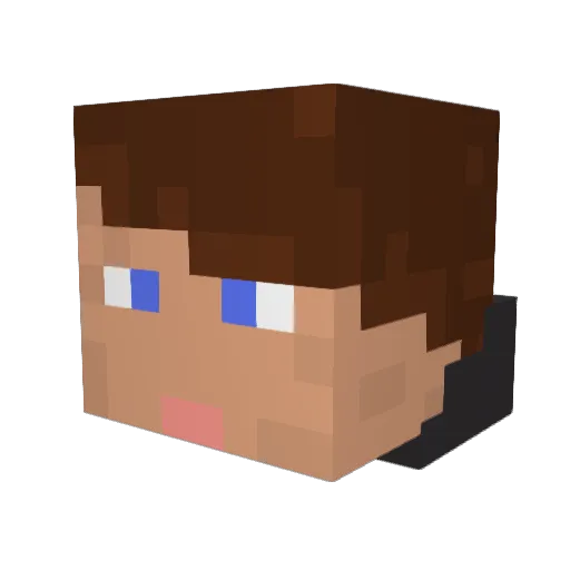 DansFormat Minecraft avatar head, 3D render