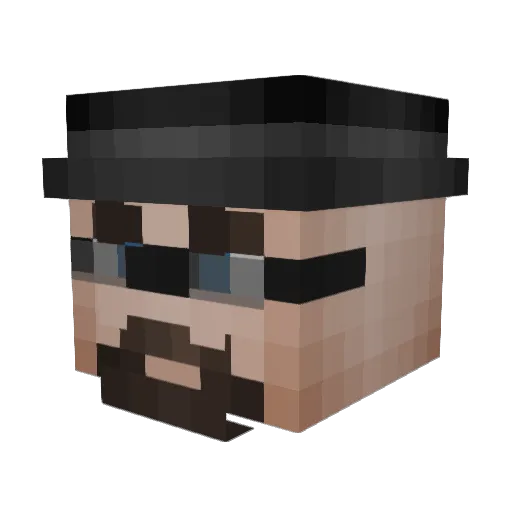 Danshi45 Minecraft avatar head, 3D render