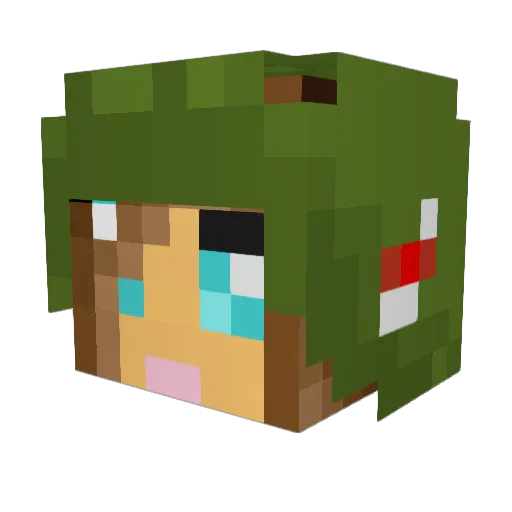 DanskFjellGeit Minecraft avatar head, 3D render