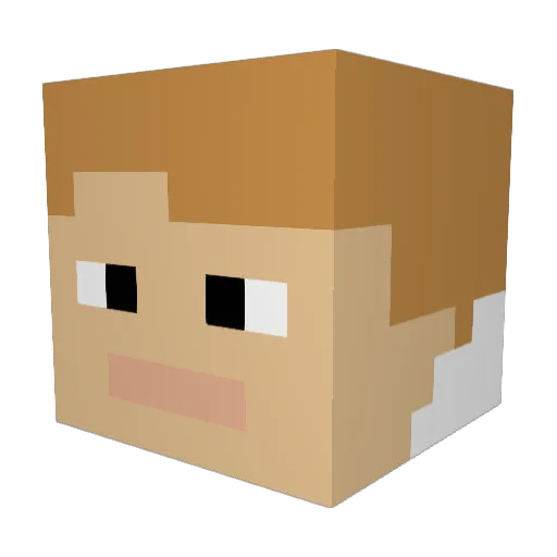 DanskuGamer10 Minecraft avatar head, 3D render