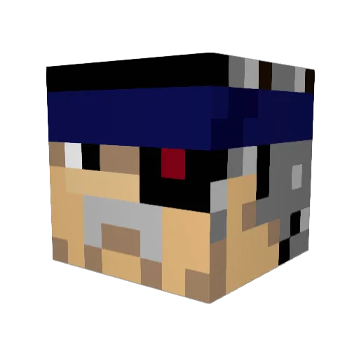 Danspratt2 Minecraft avatar head, 3D render