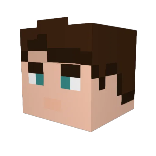 Danstock Minecraft avatar head, 3D render