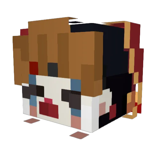 Dantael Minecraft avatar head, 3D render
