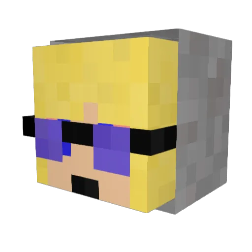 Dantailon Minecraft avatar head, 3D render